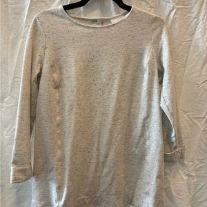 J. Jill Heathered Cream Speckled Long-Sleeve Tunic